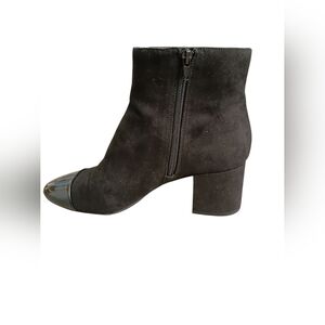 INC International Concepts Black Ankle Boots with Glossy Toe Size 10